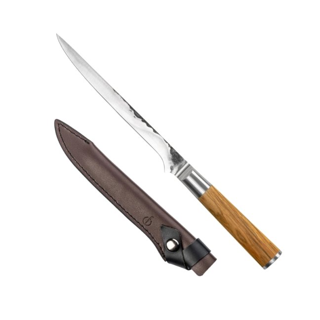 FORGED Olive - filetovací nůž na ryby + kožené pouzdro FORGED Olive - filetovací nůž na ryby + kožené pouzdro
